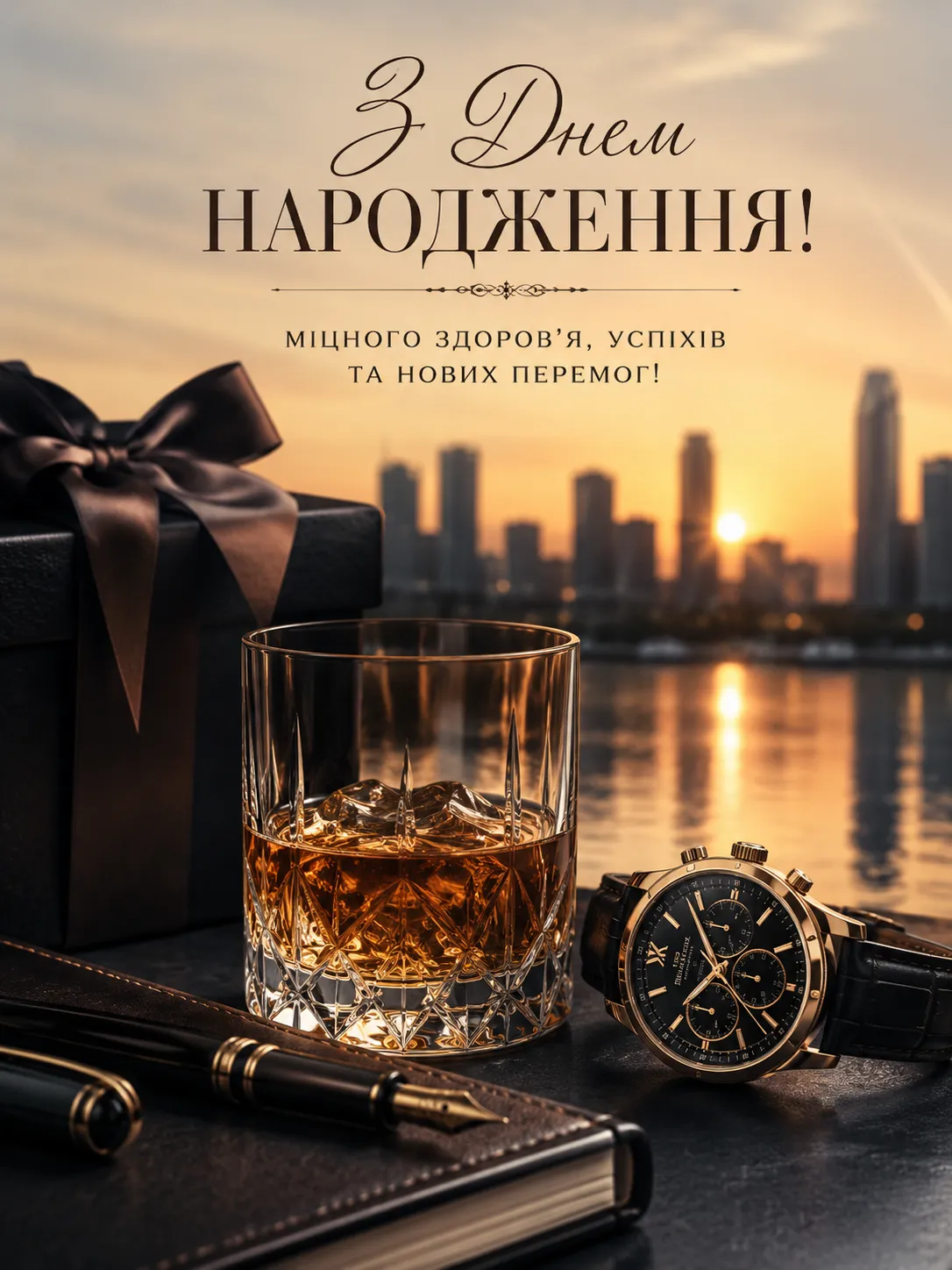 Оригінальна листівка чоловікові - з побажаннями сили та впевненості, для святкового допису Оригінальна листівка чоловікові - з побажаннями сили та впевненості, для святкового допису